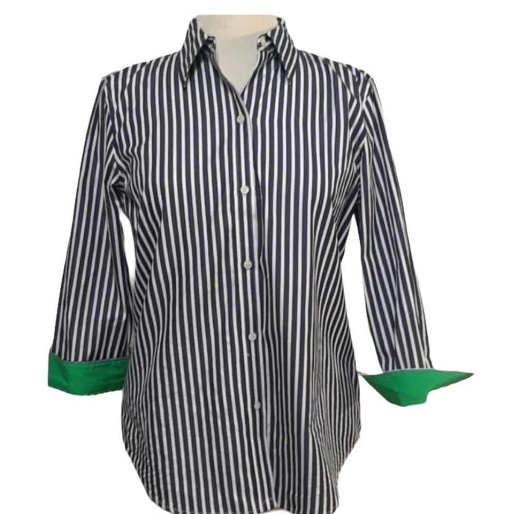 NWT Ralph Lauren 3/4 sleeve button front shirt